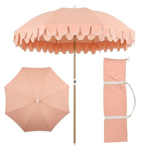 Jonathan Y Horizon 6.5-Foot Scalloped Fringe Beach Umbrella: $80.74 Jonathan Y Horizon 6.5-Foot Scalloped Fringe Beach Umbrella: $80.74