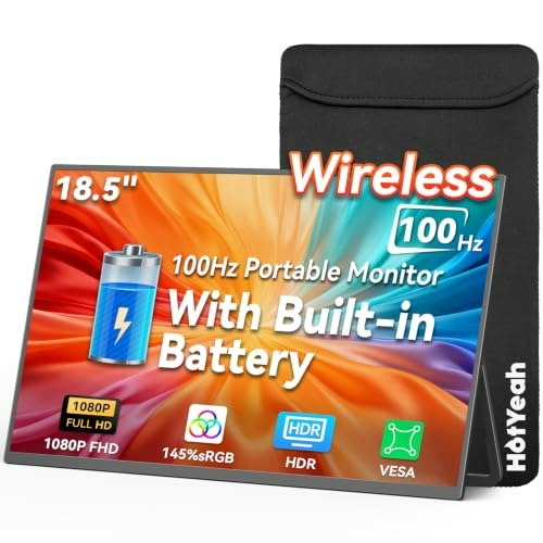 18.5-inch 100Hz Wireless Portable Monitor with 10,000mAh Battery: $206.98 18.5-inch 100Hz Wireless Portable Monitor with 10,000mAh Battery: $206.98