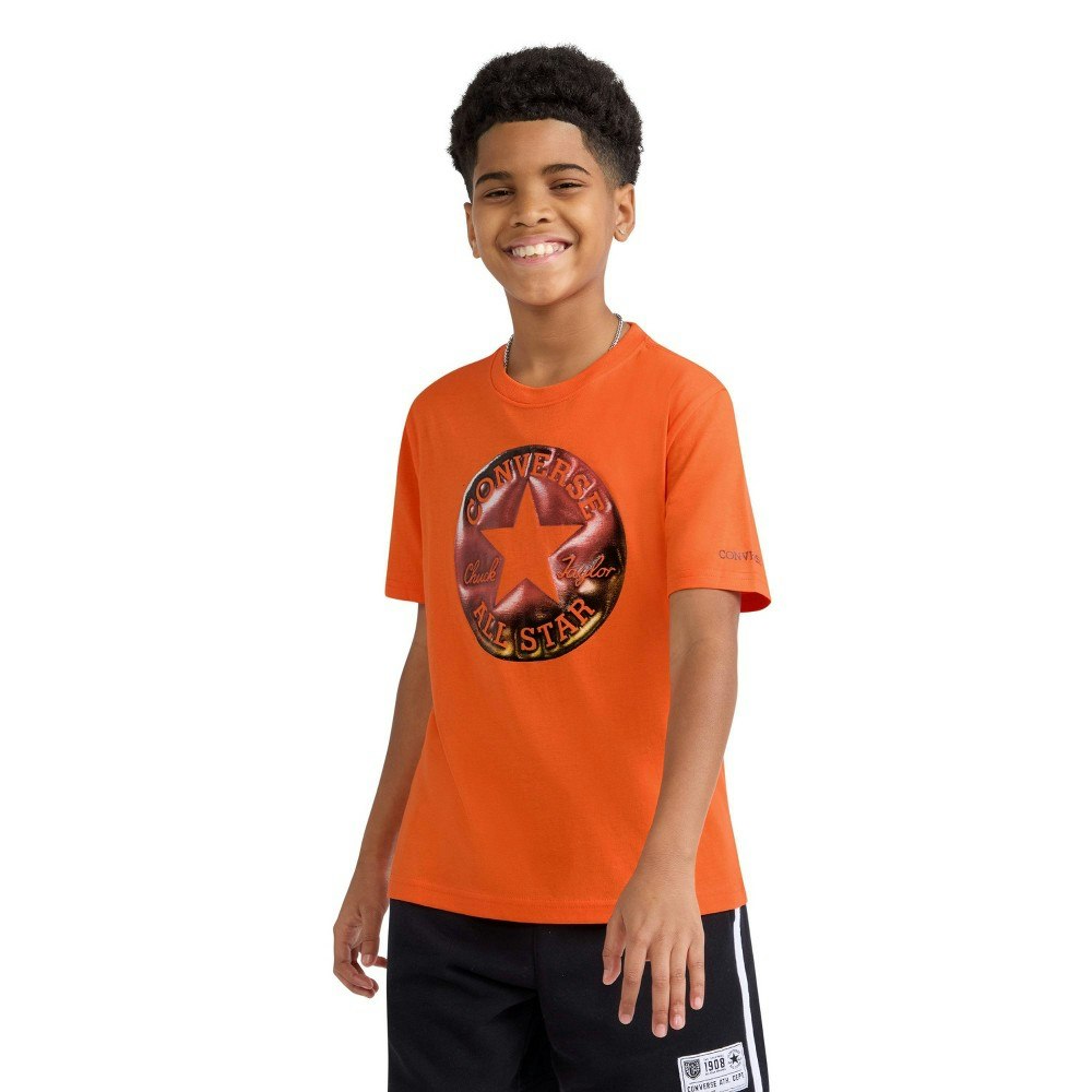 Converse Boys' Chrome Logo Graphic T-Shirt: $10 Converse Boys' Chrome Logo Graphic T-Shirt: $10