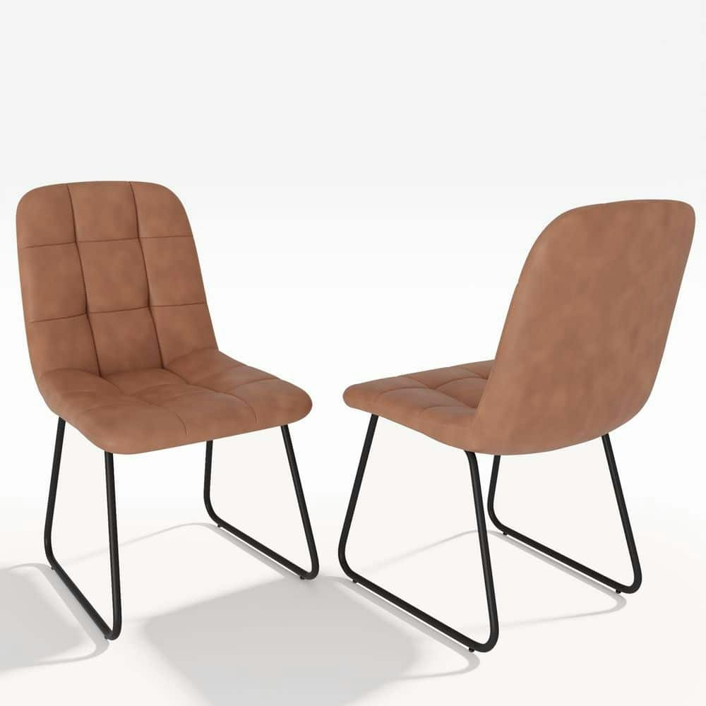 Brown Faux Leather Dining Chair 2-Pack: $116.76 Brown Faux Leather Dining Chair 2-Pack: $116.76