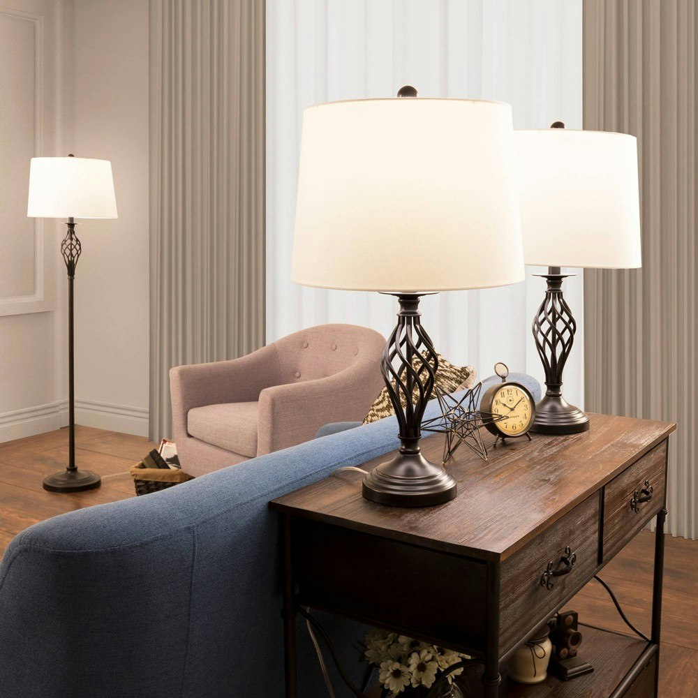 Yorkshire Home Spiral Cage Lamp Set of 3: $149.99