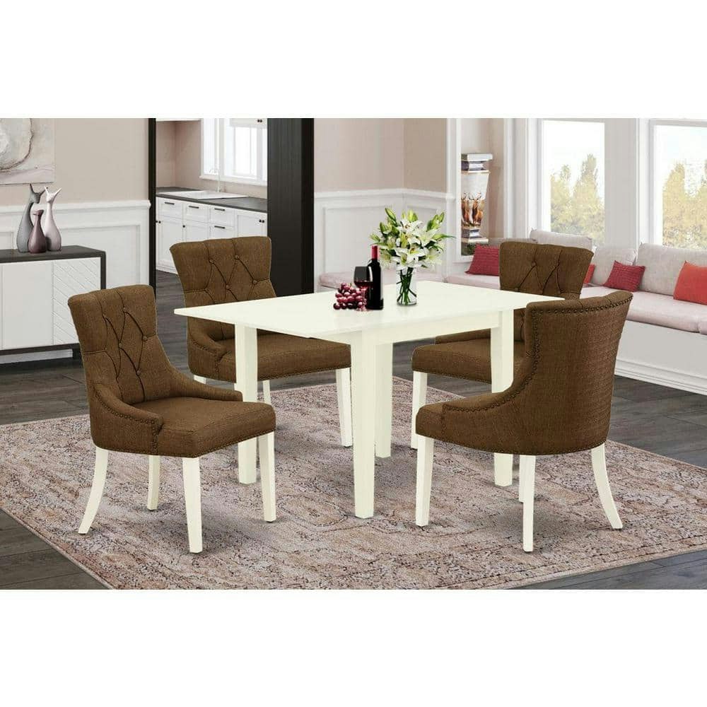 5-Piece Solid Wood Drop-Leaf Dining Set: $573.49 5-Piece Solid Wood Drop-Leaf Dining Set: $573.49