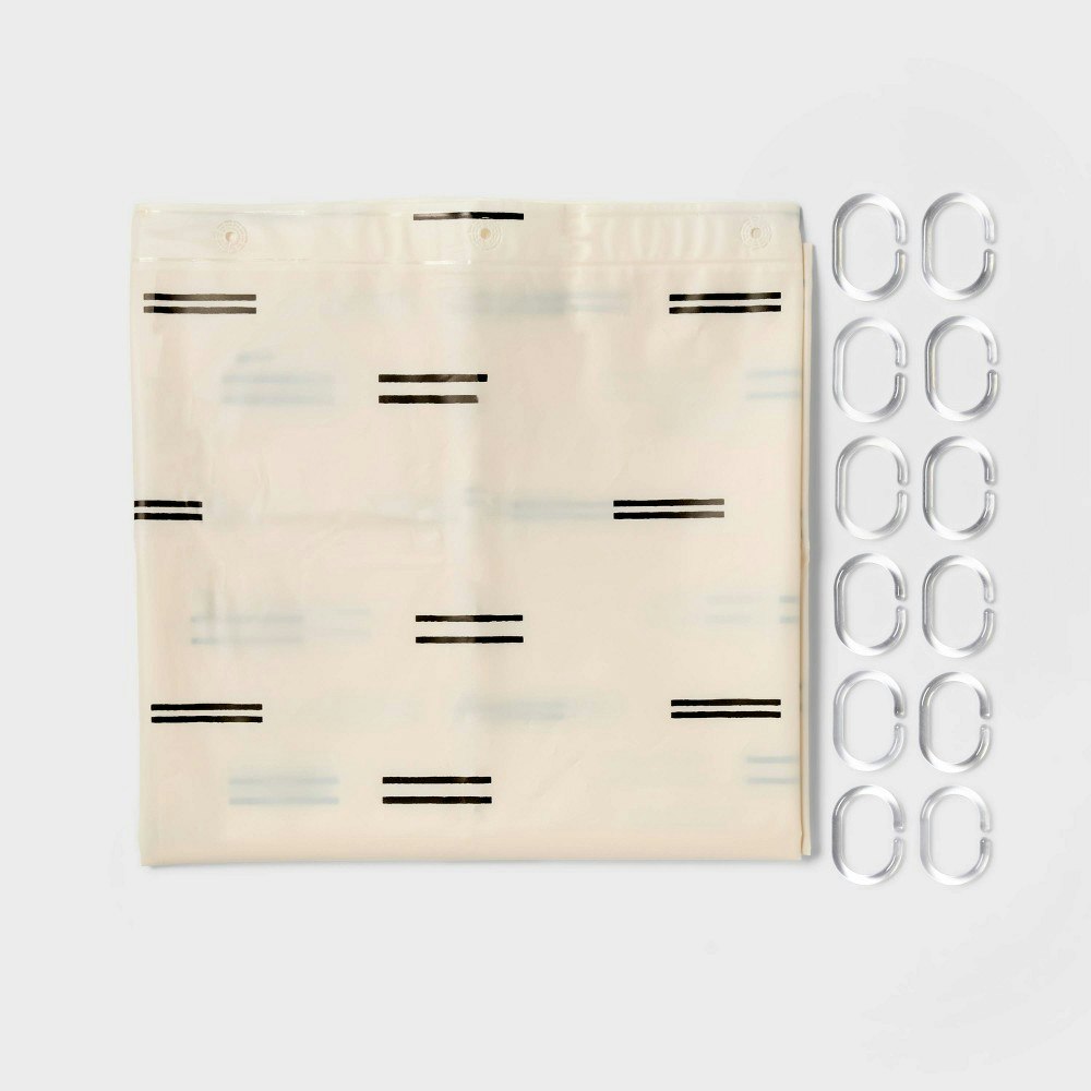 Room Essentials 13-Piece PEVA Shower Curtain and Rings Set: $11 Room Essentials 13-Piece PEVA Shower Curtain and Rings Set: $11