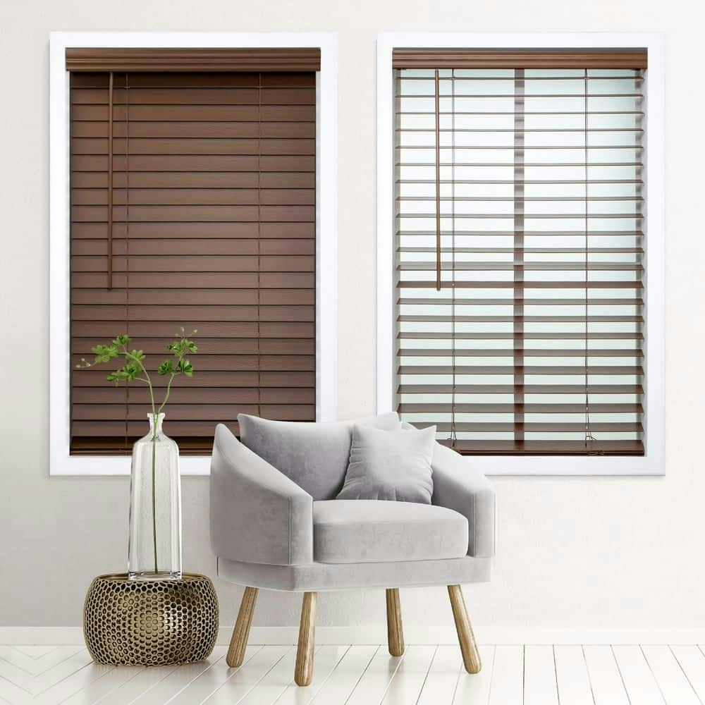 51.75-Inch x 48-Inch Textured Dark Oak Cordless Faux Wood Blinds: $86.67 51.75-Inch x 48-Inch Textured Dark Oak Cordless Faux Wood Blinds: $86.67