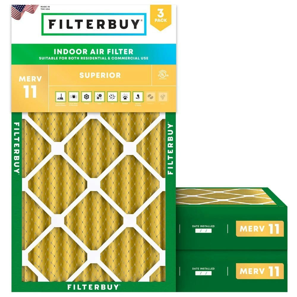 15" x 25" x 4" MERV 11 Allergen Defense Pleated Air Filter 3-Pack: $109.98