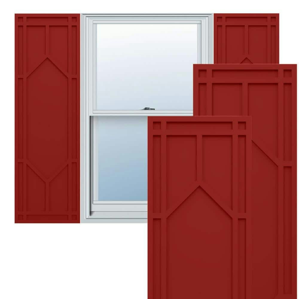 True Fit 18" x 62" Raised Panel Vinyl Shutters Pair: $579.99