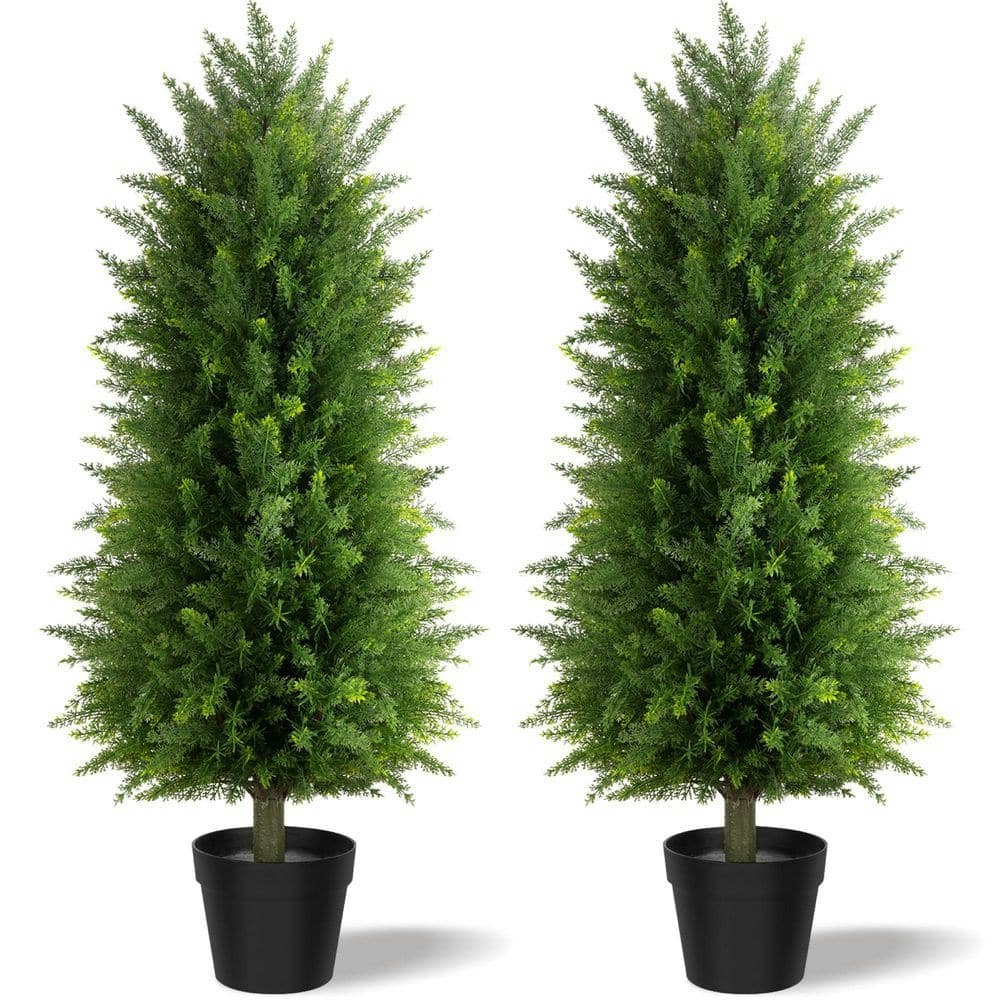 3-Foot Artificial Cedar Tree 2-Pack: $89.23