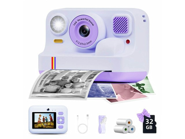 Kids' 1080p Instant Print Digital Camera with 32GB SD Card: $41.99 Kids' 1080p Instant Print Digital Camera with 32GB SD Card: $41.99