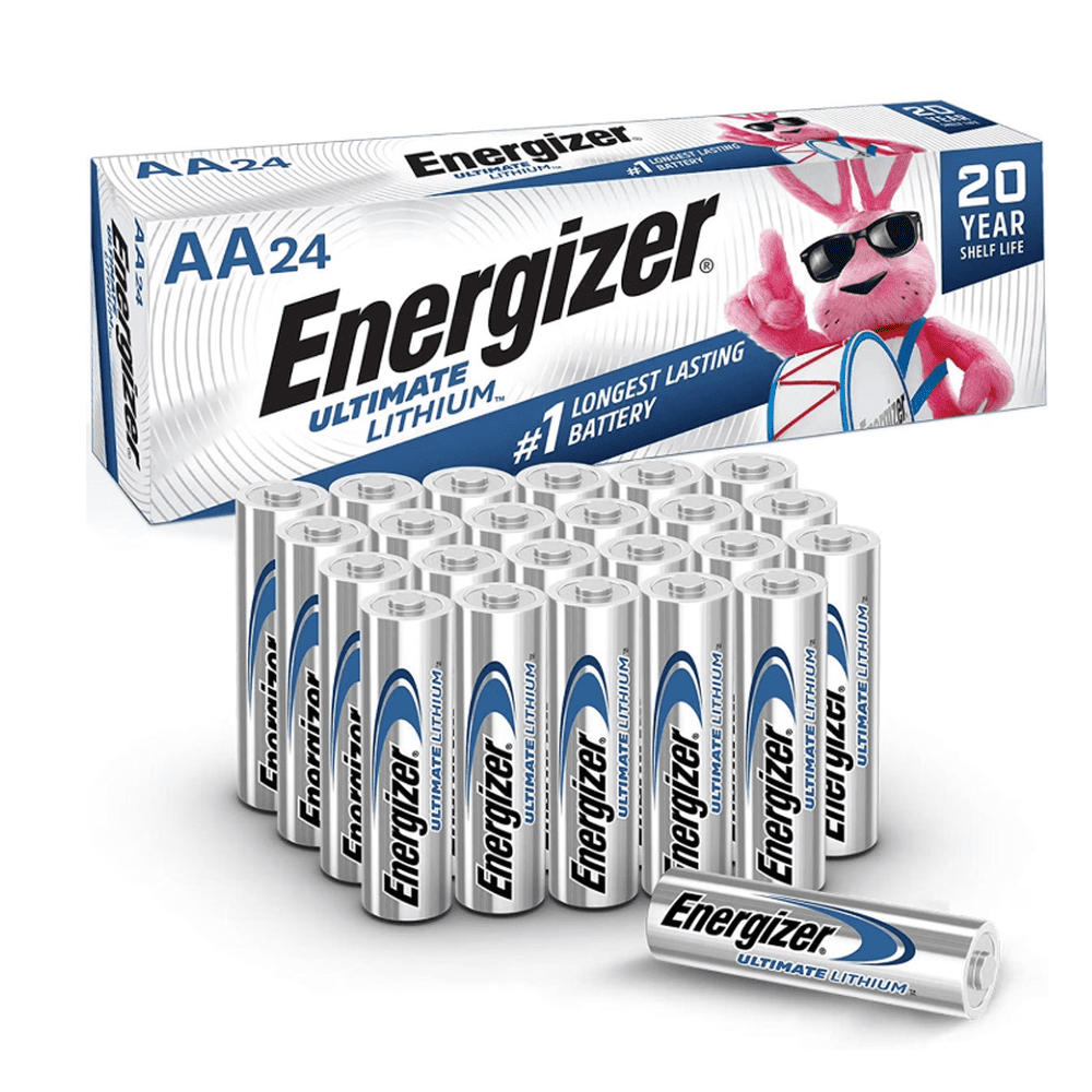 Energizer Ultimate Lithium AA Batteries 24-Pack: $48.99