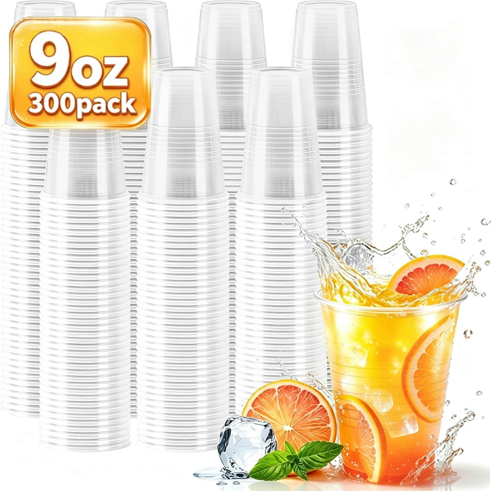 BYSNOW 9-oz. Clear Plastic Cups 300-Pack: $16.59 BYSNOW 9-oz. Clear Plastic Cups 300-Pack: $16.59