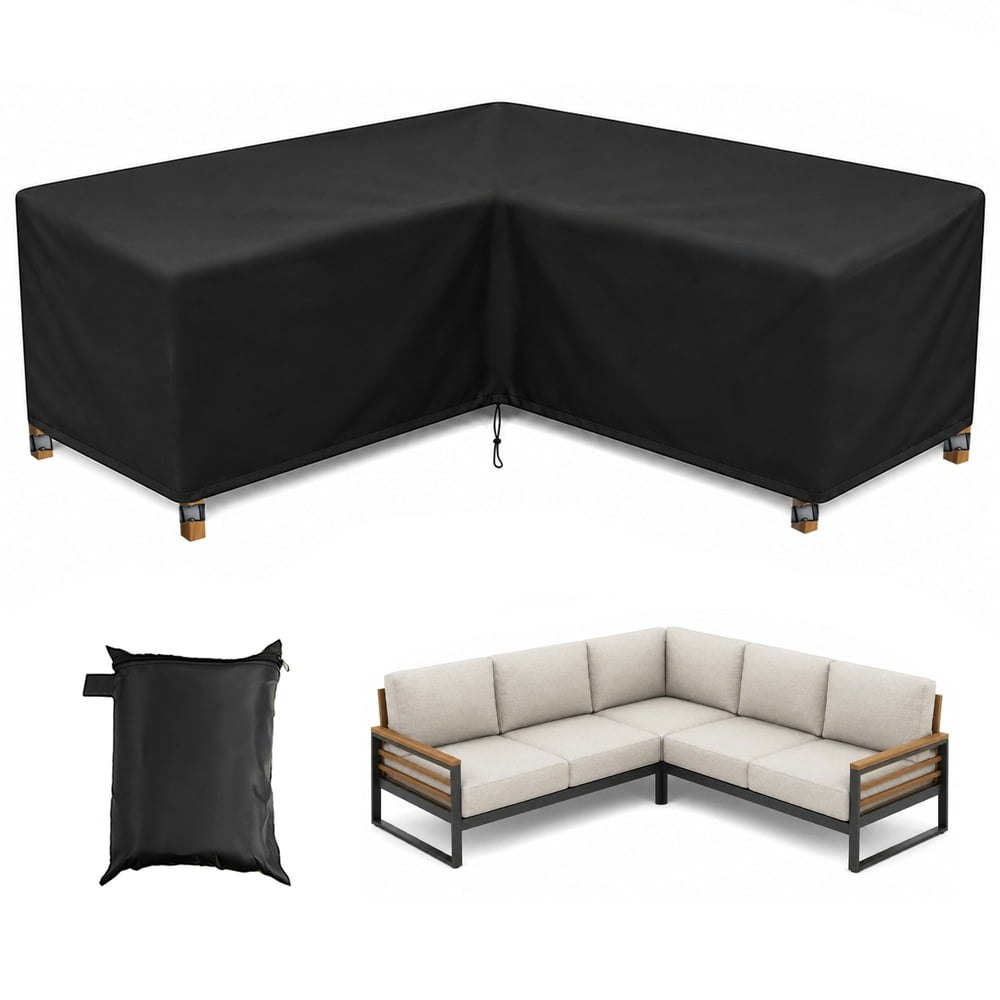 Cosyumi V-Shaped Sectional Patio Sofa Cover: $23.56