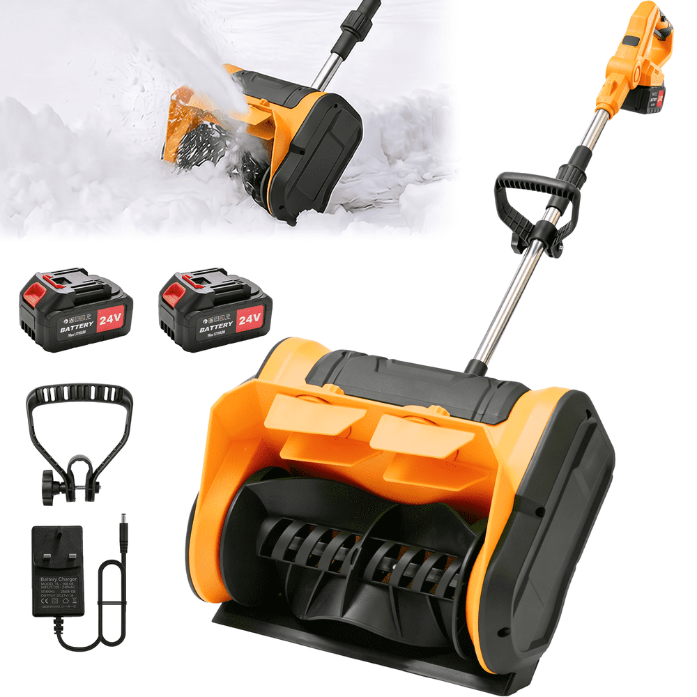Baokaler 11-inch 24V Cordless Electric Snow Shovel with 2 Batteries and Charger: $89.91
