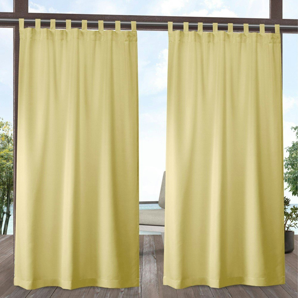 Exclusive Home 84"x54" Indoor/Outdoor Tab Top Curtain Panel 2-Pack: $27.99