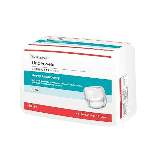 Cardinal Health Sure Care Plus Heavy Absorbency Small/Medium Protective Underwear 20-Pack: $14.63 Cardinal Health Sure Care Plus Heavy Absorbency Small/Medium Protective Underwear 20-Pack: $14.63