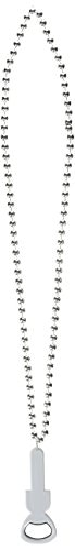 Silver Bottle Opener with Beaded Chain: $7.27