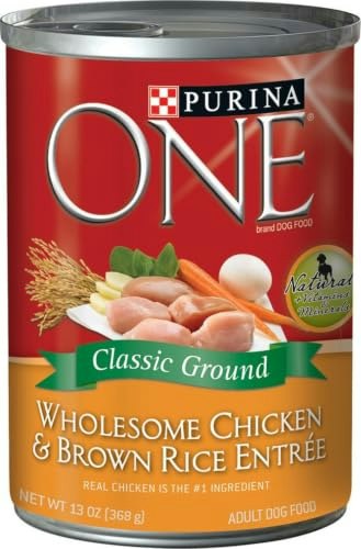 Purina ONE Adult Chicken and Brown Rice Dog Food 13-oz. Can: $1.78 Purina ONE Adult Chicken and Brown Rice Dog Food 13-oz. Can: $1.78