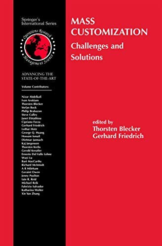 Mass Customization: Challenges and Solutions: $76.41 Mass Customization: Challenges and Solutions: $76.41