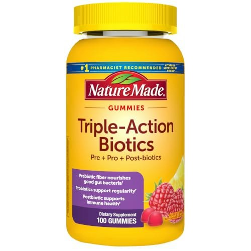 Nature Made Triple-Action Biotic Prebiotic Fiber Gummies 100-Count: $37.77