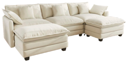 BedLuxury 111.5" Modular Sectional Sofa w/ Movable Ottomans for $599 + free shipping