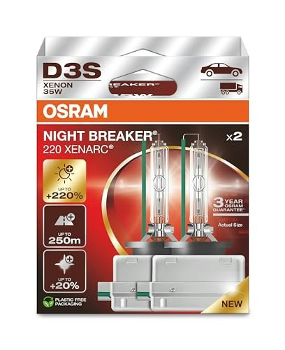 OSRAM Xenarc Night Breaker 220 D3S Xenon Headlight Bulb 2-Pack: $176.99