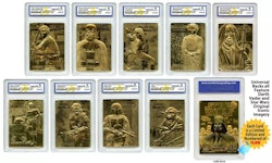 Star Wars Set of 9 23KT Gold Cards Graded Mint (Darth Vader Edition) for $90 + free shipping