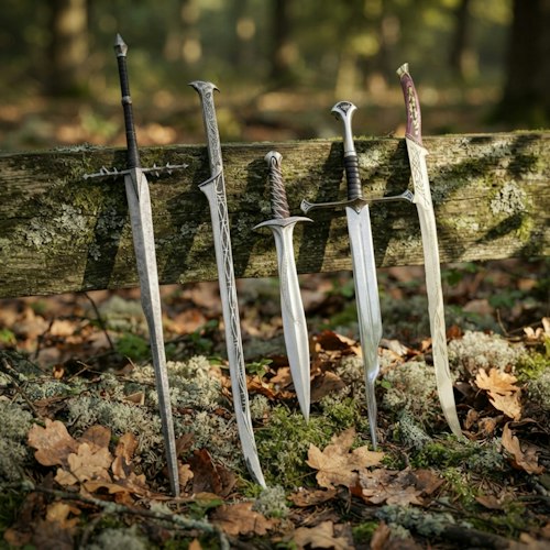 Set of 5 Movie Inspired Fantasy Replica Swords for $475 + free shipping