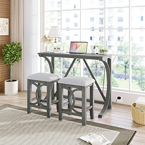 Merax 3-Piece Farmhouse Counter Height Dining Set: $223.99 Merax 3-Piece Farmhouse Counter Height Dining Set: $223.99