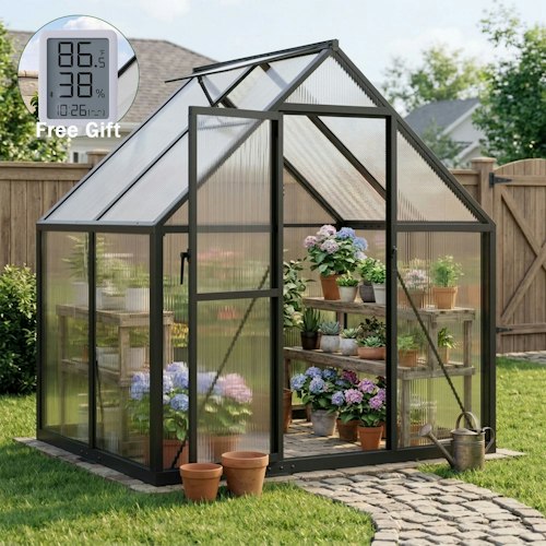 6x4-Foot Greenhouse with Thermometer and Hygrometer for $170 + free shipping