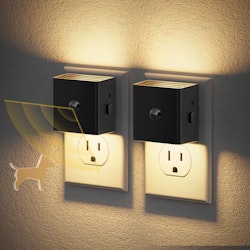 JandCase Motion Sensor Plug-In LED Night Light 2-Pack for $11 + free shipping w/ Prime