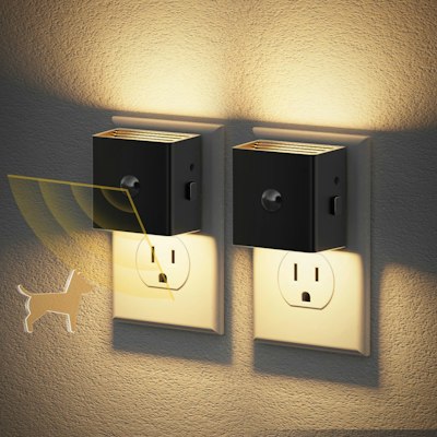 JandCase Motion Sensor Plug-In LED Night Light 2-Pack for $11 + free shipping w/ Prime