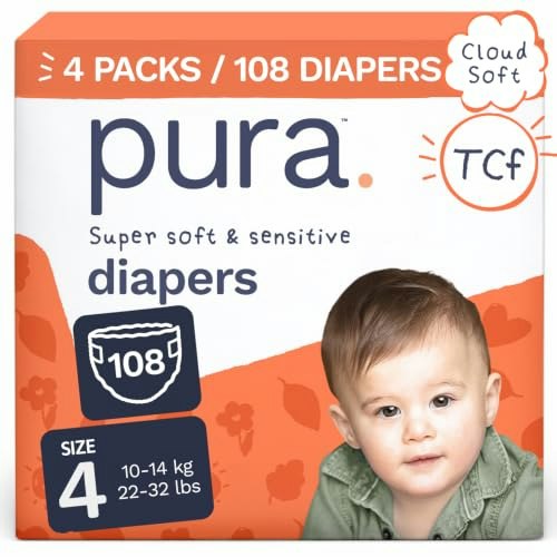 Pura Size 4 Baby Diapers 108-Count: $49.99