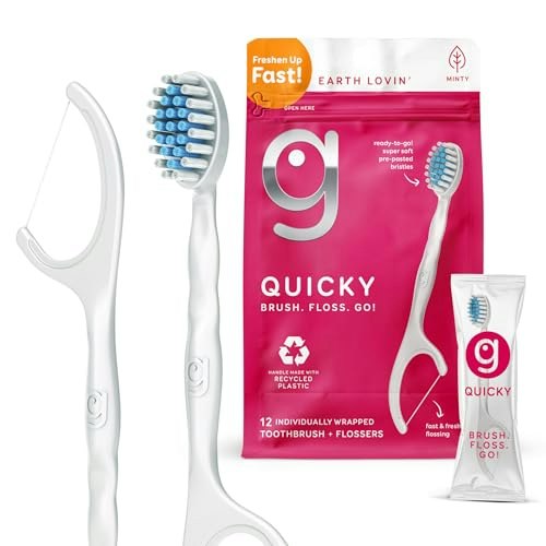 Grin Quicky Disposable Toothbrush and Flosser 12-Pack: $3.49
