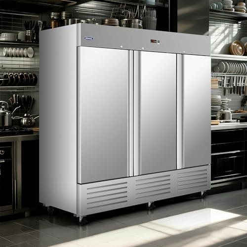 81-Inch 72-Cubic Foot 3-Door Stainless Steel Commercial Reach-In Refrigerator Freezer: $2,841.17 81-Inch 72-Cubic Foot 3-Door Stainless Steel Commercial Reach-In Refrigerator Freezer: $2,841.17