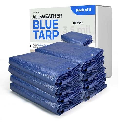 IDL Packaging 10'x20' Waterproof Poly Tarp 6-Pack: $85.53