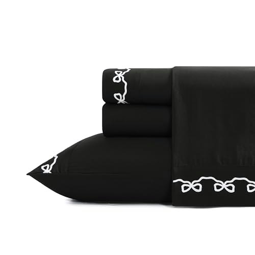 Elle Decor Embroidered King 4-Piece Microfiber Sheet Set: $40.50