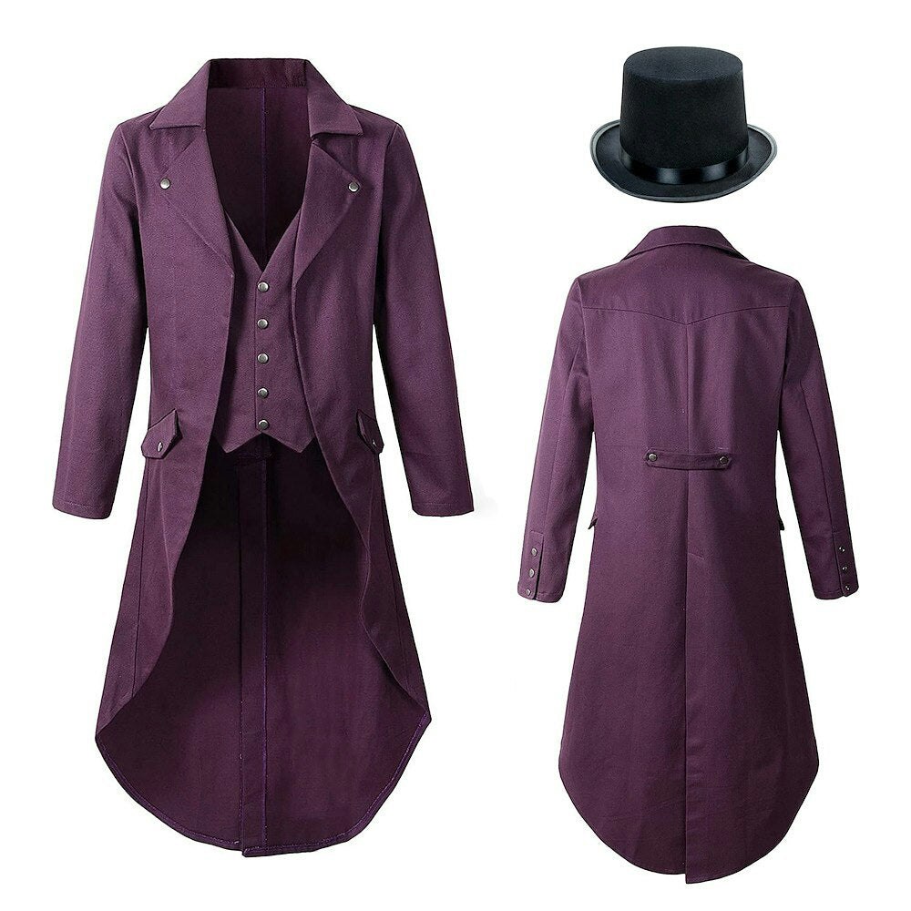 Men's Vampire Tailcoat and Hat Costume Set: 2 for $22