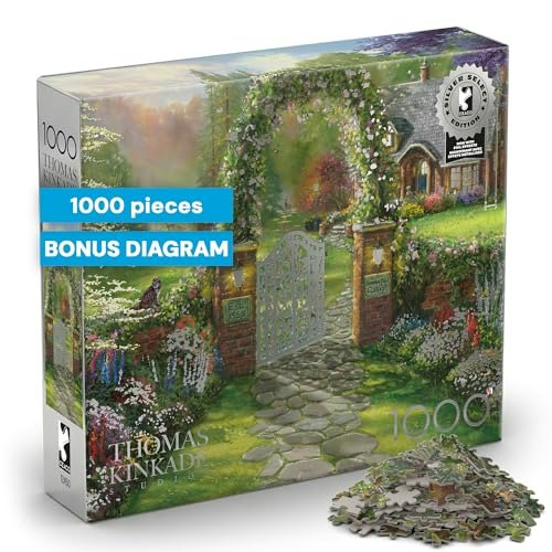 Buffalo Games Thomas Kinkade Hummingbird Cottage 1,000-Piece Jigsaw Puzzle: $16.03
