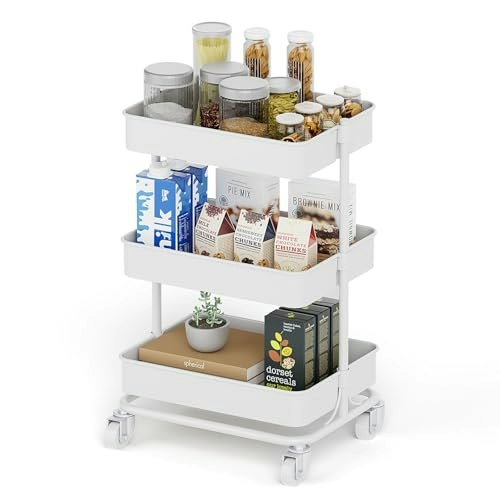 Orchidleaf 3-Tier Rolling Utility Cart: $53.86