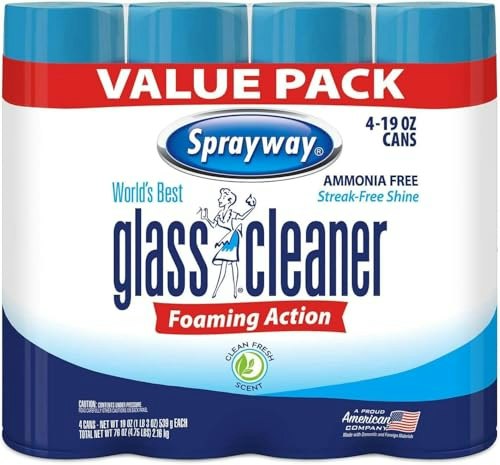 Sprayway Ammonia-Free Glass Cleaner 19-oz. 4-Pack: $9.88 Sprayway Ammonia-Free Glass Cleaner 19-oz. 4-Pack: $9.88
