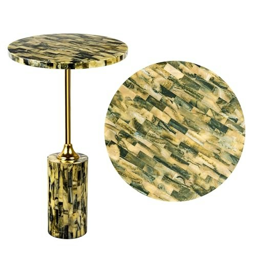 Jonathan Y Hedda 23.5-inch Round Faux Stone Pedestal End Table: $92.96