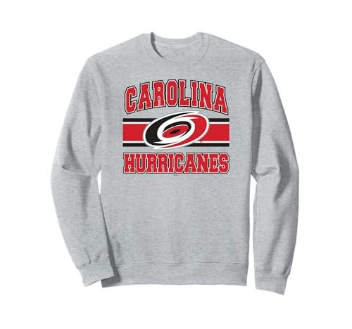 Carolina Hurricanes Heather Gray Stripe Sweatshirt: $49.49