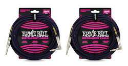 Ernie Ball 20-Foot Braided Straight to Angle Instrument Cable 2-Pack for $40 + free shipping