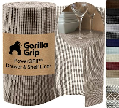 Gorilla Grip PowerGRIP 12" x 10' Drawer & Shelf Liner for $15 + free shipping w/ Prime