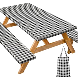 Picnic Table Cover w/ Bench Covers 72" Camping Tablecloth for $10 + free shipping w/ Prime