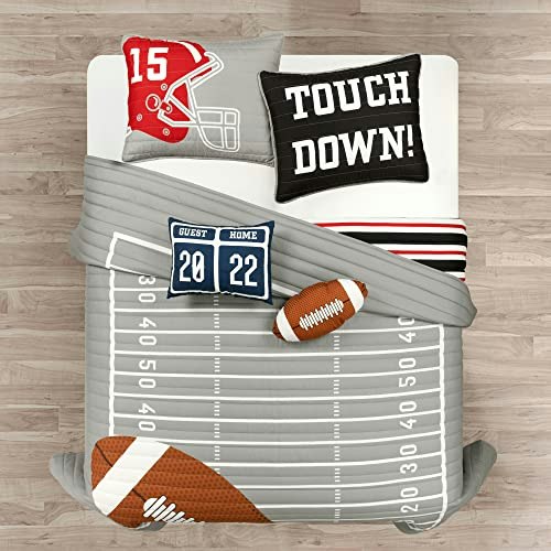 Lush Decor American Football Reversible Quilt 5-Piece Queen Bedding Set: $101 Lush Decor American Football Reversible Quilt 5-Piece Queen Bedding Set: $101