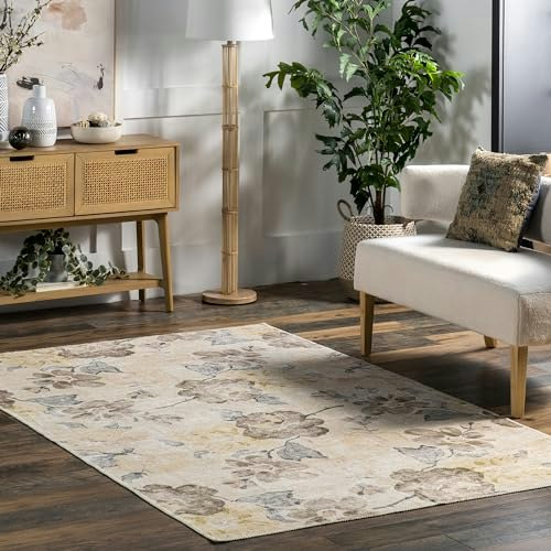 nuLOOM Lilja Vintage Floral 7'6" x 9'6" Machine Washable Area Rug: $117.95 nuLOOM Lilja Vintage Floral 7'6" x 9'6" Machine Washable Area Rug: $117.95
