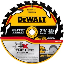 DeWalt Elite Series 7-1/4" 24-Tooth Tungsten Carbide-Tipped Steel Circular Saw Blade for $8 + pickup