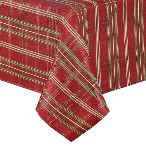 Threadmade 60" x 84" Shimmering Plaid Tablecloth: $14 Threadmade 60" x 84" Shimmering Plaid Tablecloth: $14