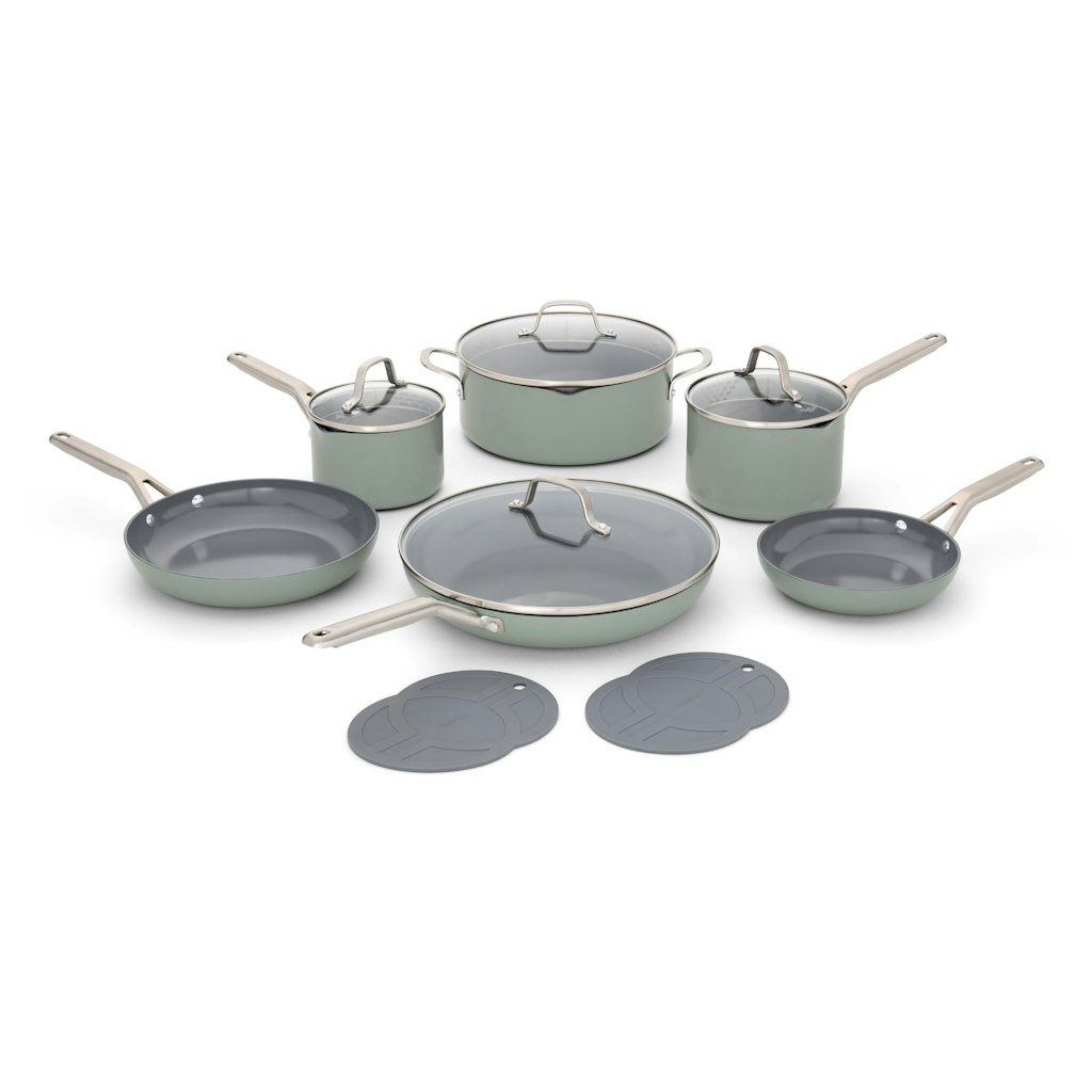 Calphalon Ceramic Nonstick 12-pc. Cookware Set: $150 Calphalon Ceramic Nonstick 12-pc. Cookware Set: $150