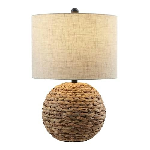 Jonathan Y Camilo Coastal Woven Rattan Globe Table Lamp: $94.33 Jonathan Y Camilo Coastal Woven Rattan Globe Table Lamp: $94.33